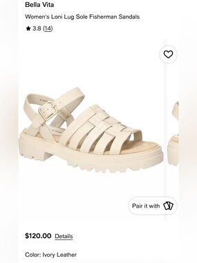 Bella Vita Loni Fisherman Sandal 7.5